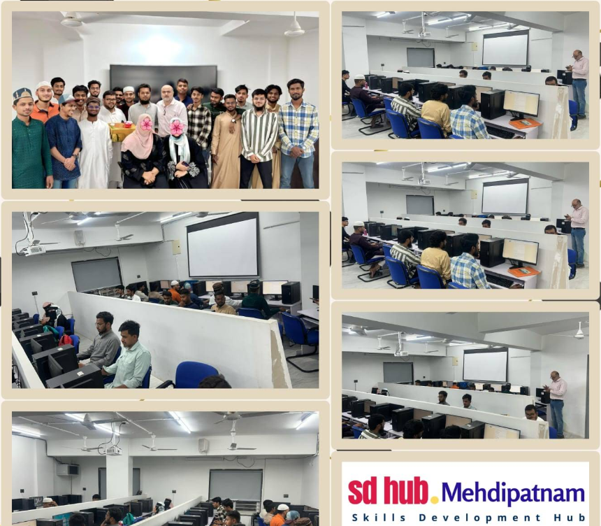 Students learning in SDHUB training center